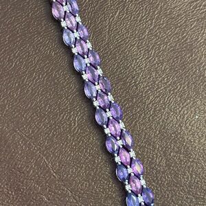 Chromia 21.47 Purple Sapphire And Diamond Bracelet